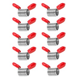 Krijues 10Pcs Bead Stopper,10 Large Bead Stopper for Jewelry Making,Bead Clamps for Jewelry Making to Prevent Beads from Falling(Red)