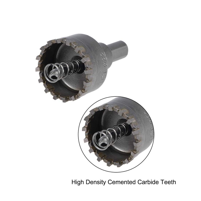 sourcing map 32mm Carbide Hole Cutter, Hole Saws for Stainless