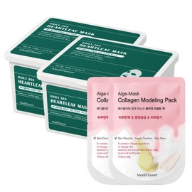 Daily 365 Houttuynia Cordata Mask (30 Sheets) x 2 + Disposable Collagen Modeling Pack (28g) x 2 / 데일리 365 어성초 마스크 30매입 2개+일회용 모델링팩 콜라겐28g 2개
