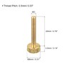 sourcing map Pack of 5 Brass Knurled Screws M3 x