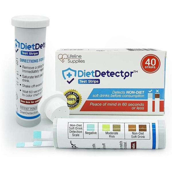 DietDetector Test Strips - Detects Non-Diet Soft Drinks Before Accidental