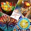 Innconee 5 Pcs Black Backed Copper Foil Stained Glass Black