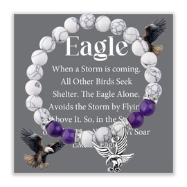 Eagel Bracelet Eagle Court Of Honor Gift Eagles Stuff Eagle Lover Jewelry Scout Bracelet (When a Storm is coming bead bracelet ca)