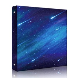 Cute 3 Ring Binder 1 Inch - Decorative Three Ring Binder Organizer for Letter-Size Paper, 1 Inch Binder with Dividers & Stickers, Durable Hardcover Binder for School, Office, Home (Meteor)