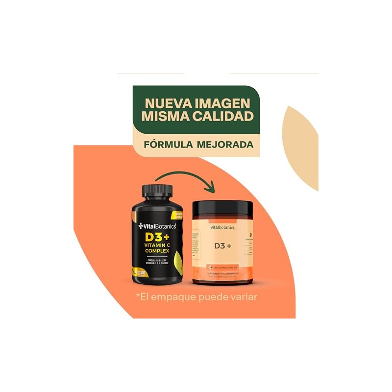 Vital Botanics Suplemento Alimenticio Vitamina Jengibre 200 Cápsulas 500 Multivitamínico