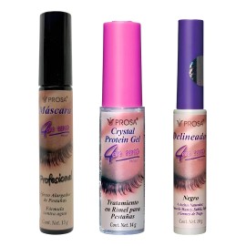 Kit Prosa Rímel De Color + Rímel Transparente + Delineador