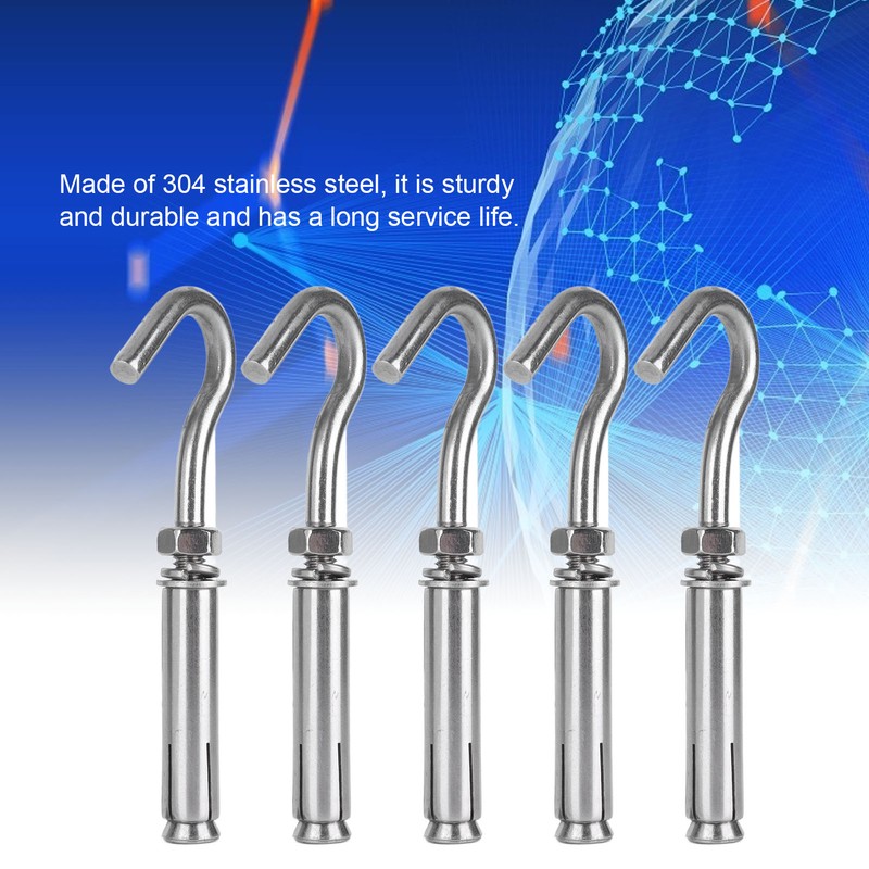 304 Stainless Steel Opening Expansion Hook Wear Resistant Anti Corrosion
