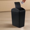 Afromy 15L Plastic Swing Top Trash Can, Slim Garbage Can