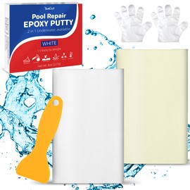 Epoxy Putty - 8oz/227g AB Epoxy Putty for Underwater, Multi-Purpose Pool Puty Filler - Fast Repair Sculpt Clay Fix Cracks Leaks for Bonding Wood, Metal, Tile, Concrete, Ceramic(White)