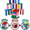 Colour Wobble Tower, Colourful Wooden Wobble Tower Stacking Tower Wooden
