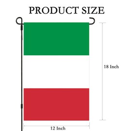 Italian Flag Small Mini Italy Garden Flags 12x18 Double Sided Weather Resistant Yard Flags for Outdoor Decor (Italy)