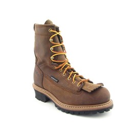 Carolina Men's Spruce 8" Soft Toe Waterproof Logger Work Boot, Dark Brown - 14 2E