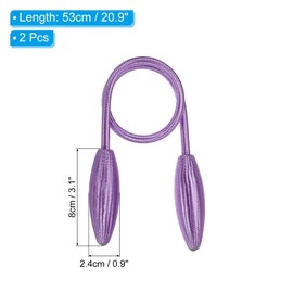 PATIKIL Curtain Tiebacks Clips, 2 Pack Creative Decorative Window Drape Twist Tie Backs European Style Curtain Holdbacks for Home, Purple