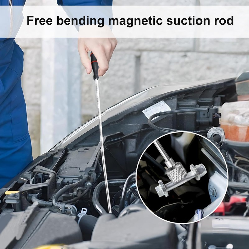 3 PCS Magnetic Pickup Tool, Handheld Magnetic Retrieval Tool with