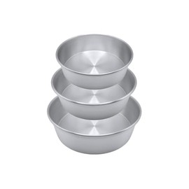 Set de 3 Moldes Para Pastel Redondo 20,22 y 24 cm de aluminio, para pastel o gelatina, panque, pan, Horno, Repostería.