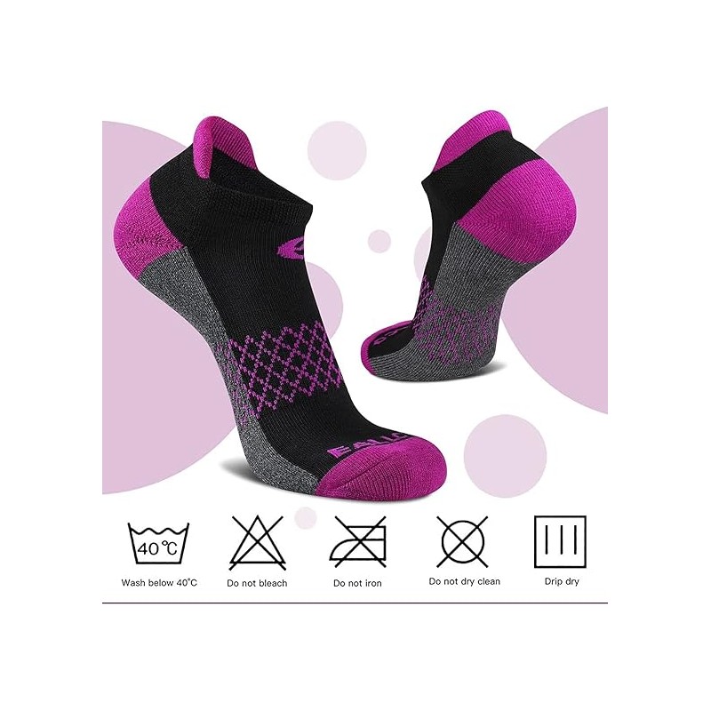 eallco Womens Ankle Socks 6 Pairs Running Athletic Cushioned Sole