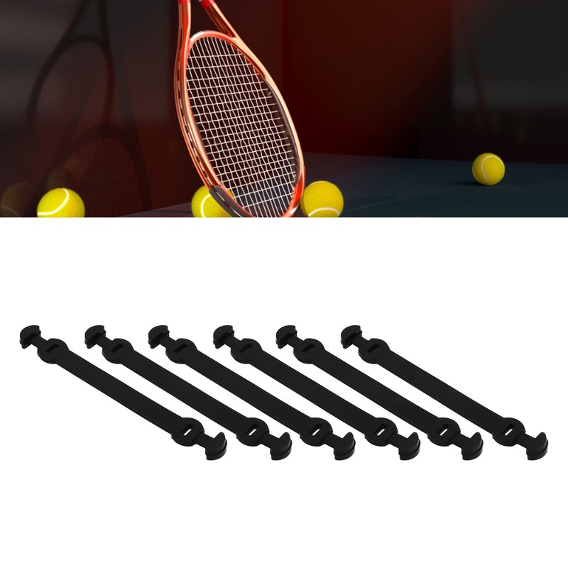 6 Pcs Tennis Racket Vibration Dampeners Long Buckle Tennis Racquet