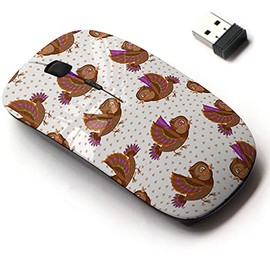2.4G Wireless Mouse with Cute Pattern Design for All Laptops and Desktops with Nano Receiver - Pattern Cartoon Little
