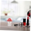 VICASKY 5pcs Mushroom Lip Gloss Tubes Wand Refillable Lip Balm