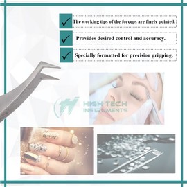 Professional Tweezers Sharp, Needle Nose, Stainless Steel, Surgical Tweezers Precision Pluckers 4.75" with Fine Precision Tips for Facial Hair, Splinter and Ingrown Hair Removal Used by Women & Men