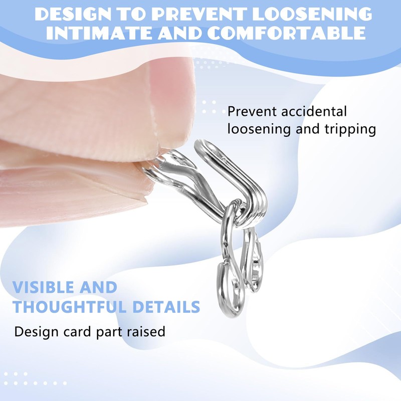Ymapinc 100pcs Hook and Eye Closures for Clothing, Iron Bra