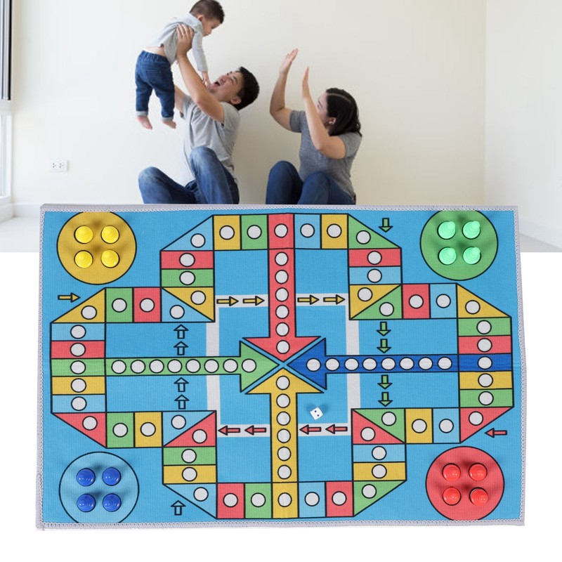 Flying Chess Game Carpet Flying Chess Playmat Family Interactive Toy