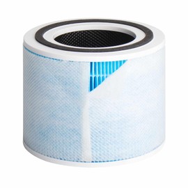 Core 300-RF-PA/P350 Air Purifier Filter Replacement 3-in-1 HEPA Filter （Smoke Remover） for LEVOIT Core 300-P/300S, H13 True HEPA + Activated Carbon, 99.97% Dust Pollen Pet Dander Smoke, 1 Pack (blue)