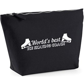Hippowarehouse World's best ice skating coach printed make up cosmetic wash bag 18x19x9cm