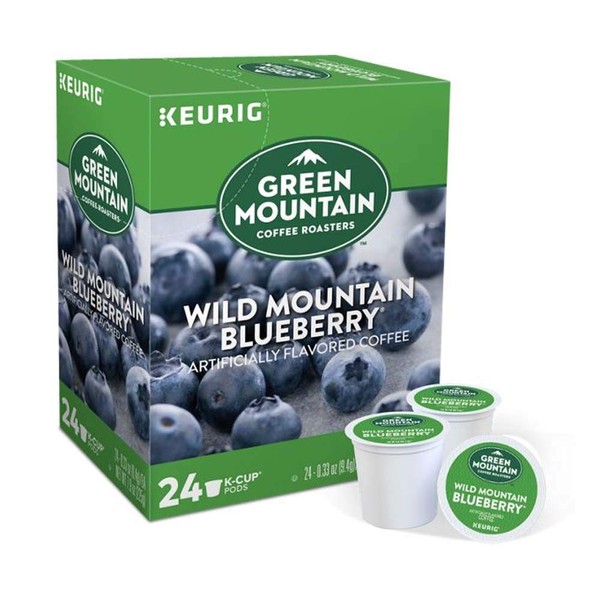 Keurig Coffee Pods K-Cups 16 / 18 / 22 / 24 Count Capsules ALL BRANDS / FLAVORS (24 Pods Green Mountain - Wild Mountain Blueberry)