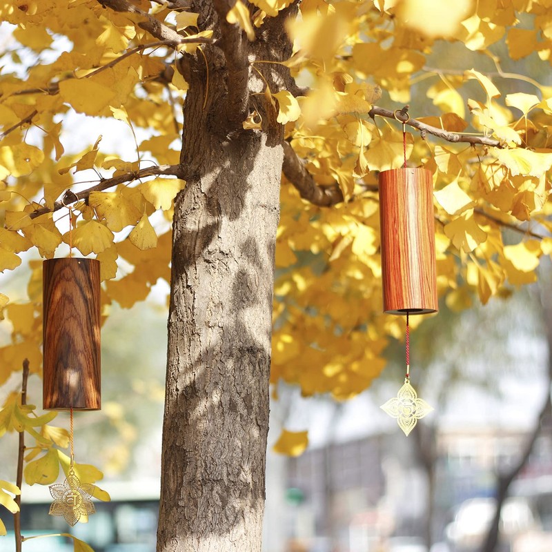Mowind Chakra Chimes Natural Bamboo Wind Chimes Meditation Chord Windchime