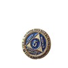 5 Month AA Medallion Elegant Blue Gold Plated Sobriety Chip