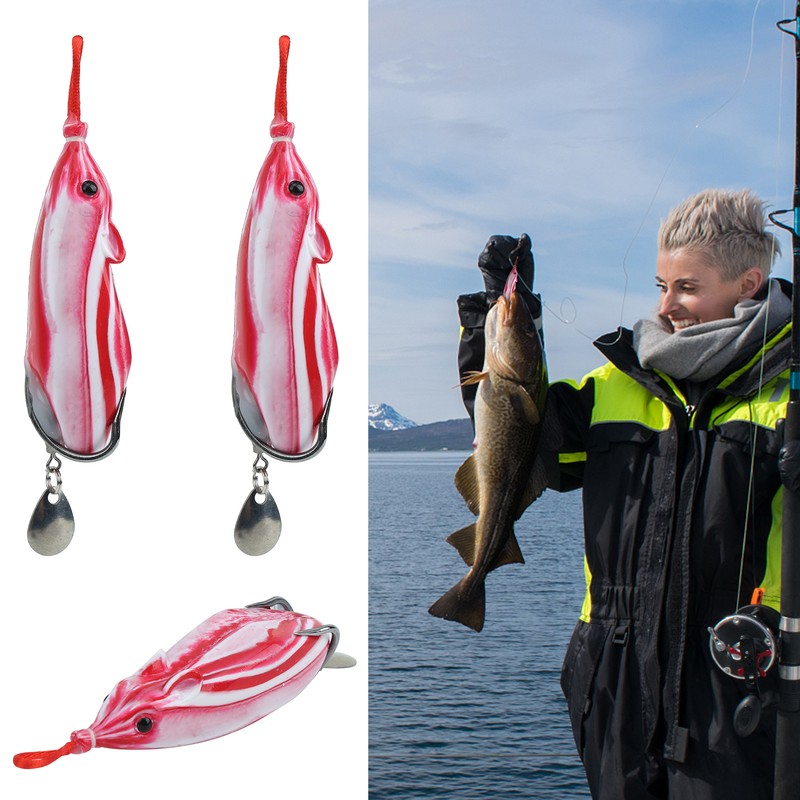 3Pcs Sequin Conversion Soft Artificial Simulation Snakehead Lure Bait Fishing