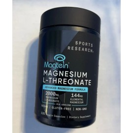 Sports Research Magtein Magnesium L-Threonate 2000mg Gluten-Free 135 Capsules