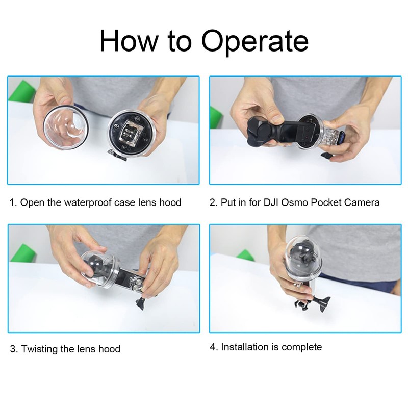 60M Waterproof Case for Osmo Pocket, 60M/196.8Ft Underwater Protective Shell