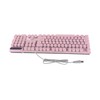 Gaming Keyboard USB Round 104 Keycaps Backlit Ergonomic Fodable Feet