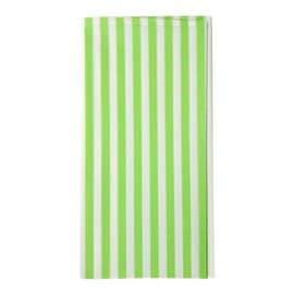 oocc 2 Pcs Disposable Table Cover Striped Plastic Tablecloth Thickened Rectangle Tablecover for Kitchen Picnic Wedding Birthday Party Baby Shower Catering Events, 54"x108" (Light Green Stripe)