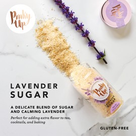Pinky Up Lavender Sugar, 3.5oz Purple Flavored Sugar, Sugar Rimmer for Cocktails, Sanding Sugar, Cocktail Rimmer, Home Bar Accessories Margarita Party