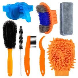 8pcs Bike Cleaning Brush Set Motorcycle Cleaning Kits Motorcycle Accessories for Cleaning Bicycle Handle Chain Tire Hub Cycling
