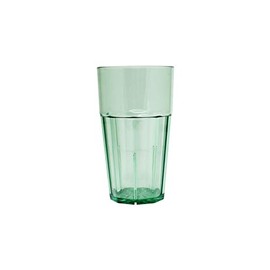 Thunder Group PLPCTB116GR Tumbler, 16 oz. (18 oz. Rim Full), Break-Resistant, Stackable, Anti-jam Locking tabs, Starburst® Pattern Base, Polycarbonate, Diamond, Green, Pack of 12