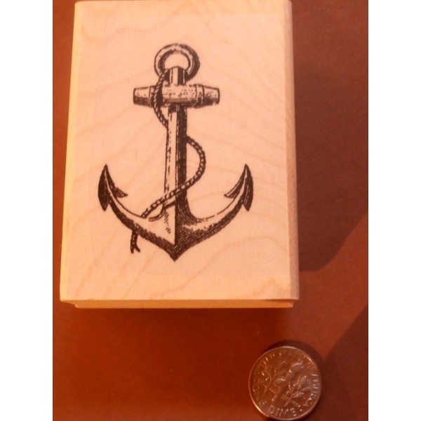 Dragonflylaser Anchor rubber stamp WM P23