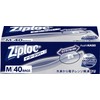 Ziploc [Large Capacity] Easy Zipper, M, Transparent, Pack of 40