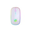 A2 Mouse Luz Led Inalambrico Recargable Color Blanco 2.4G Portatil