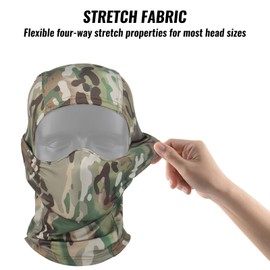 Qavctw Tactical Balaclava Shooting Mask Military Training Full Face Mask Paintball Motorcycle Fishing Hunting Mask Outdoor Headgear, Cp