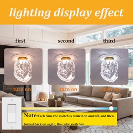 VIZBMYR Crystal Decorative LED Light Bulbs 5 Watt(Equivalent 40w),Fancy Unique Pretty Light Bulb E26 Base, Three Color Variable Lightbulbs for Staircase,Bars, Ambience (FP-52, 4PCS)