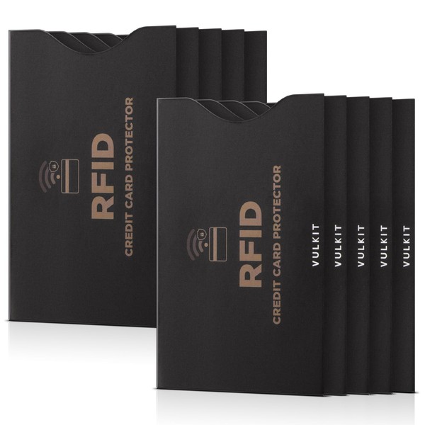 VULKIT RFID Blocking Sleeves 10 Pcs Credit Card Holders, Anti-Theft
