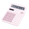 DANRONG Cute Pink Desktop Calculator with Big Buttons, Dual Power