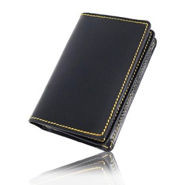 ZAQROBACCA Men's Business Card Holder, Genuine Leather, Large Capacity, 50 Pieces, Business Card Case, Cowhide Leather, Women's, Card Holder, Business, multicolor (black / yellow)