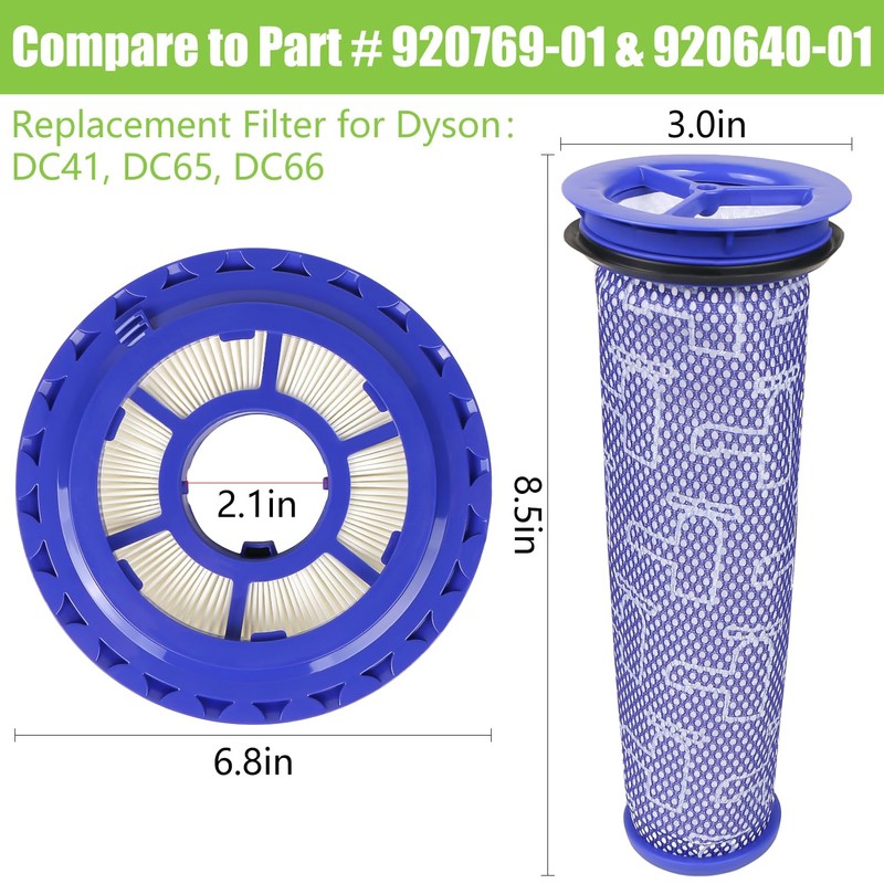 Aunifun Replacement Filter for Dyson DC41, DC65, DC66, Animal, Multi