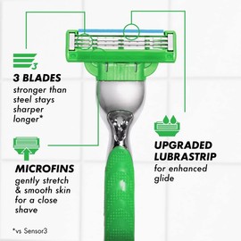 Gillette Mach3 Sensitive Razors for Men, 1 Handle, 5 Blade Refills, Designed for Sensitive Skin