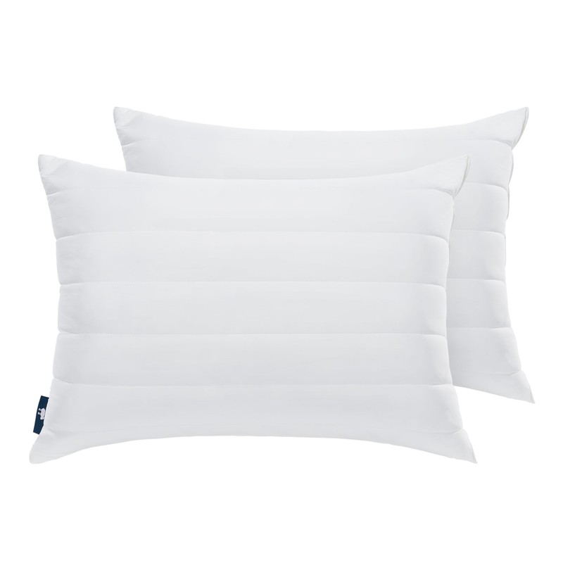 Serta Down Illusion Soft/Medium Bed Pillows for Sleeping, King, White